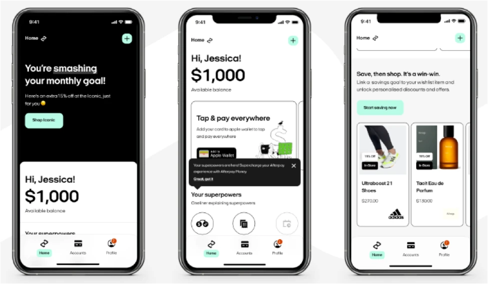Afterpay Money UI/UX