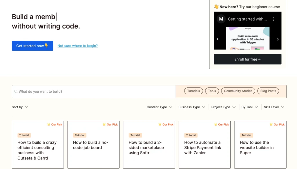 Makerpad - NoCode Tools