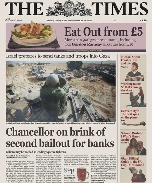 The Times 2008 - Bank Bailouts