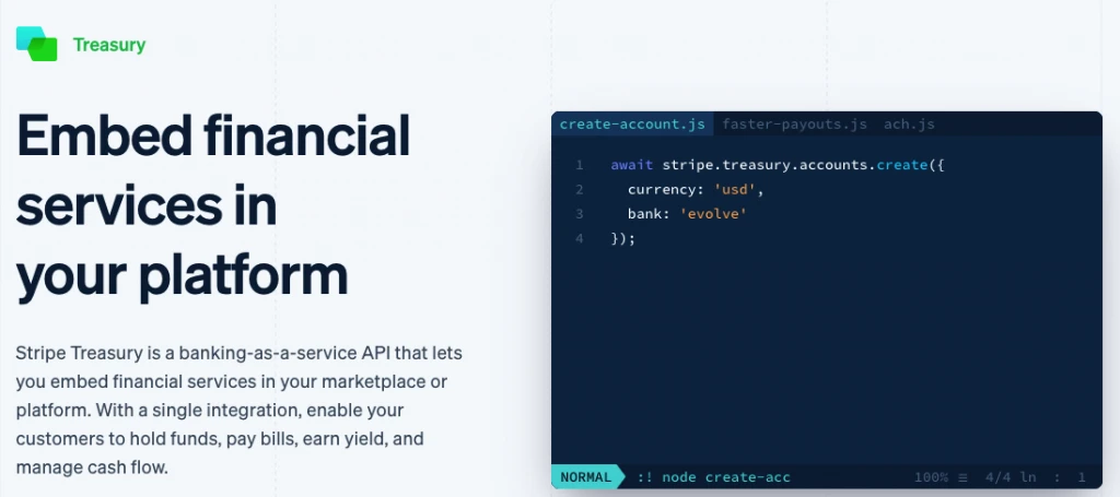 Stripe Treasury