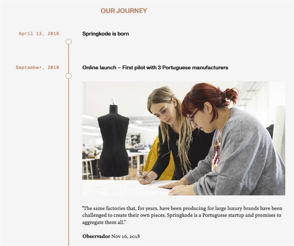 Portuguese fashion startup - launch in 2018