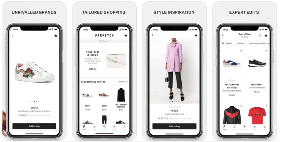 Farfetch - mobile UX/UI