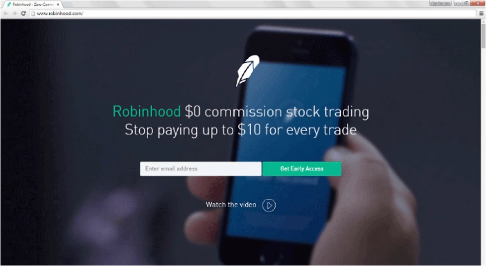 Robinhood Original Homepage
