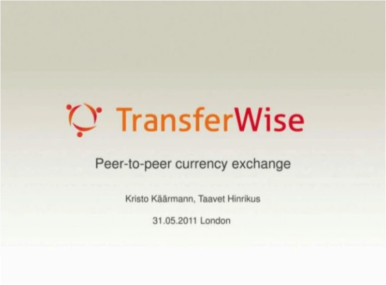 Transferwise Original Pitch Deck - 2011