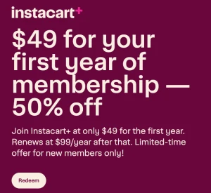 Instacart+ Membership
