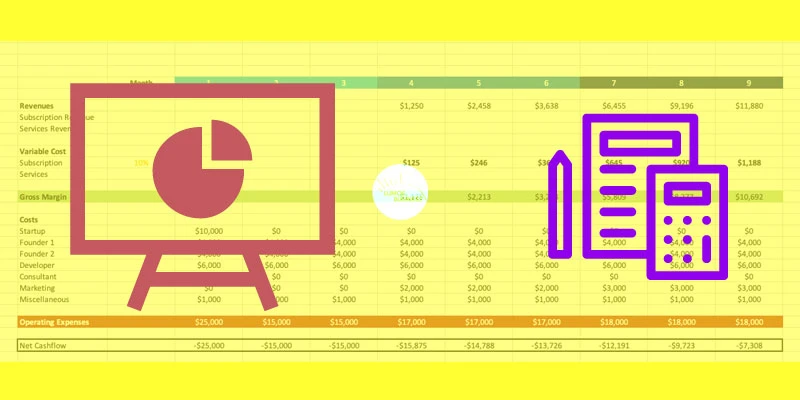 Startup Financial Model Graphic