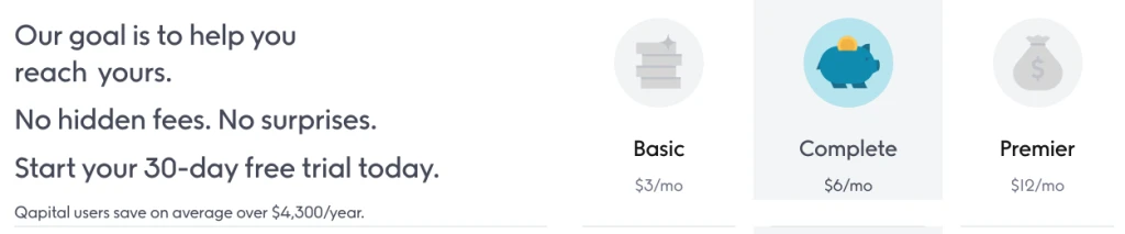 Qapital Pricing Model